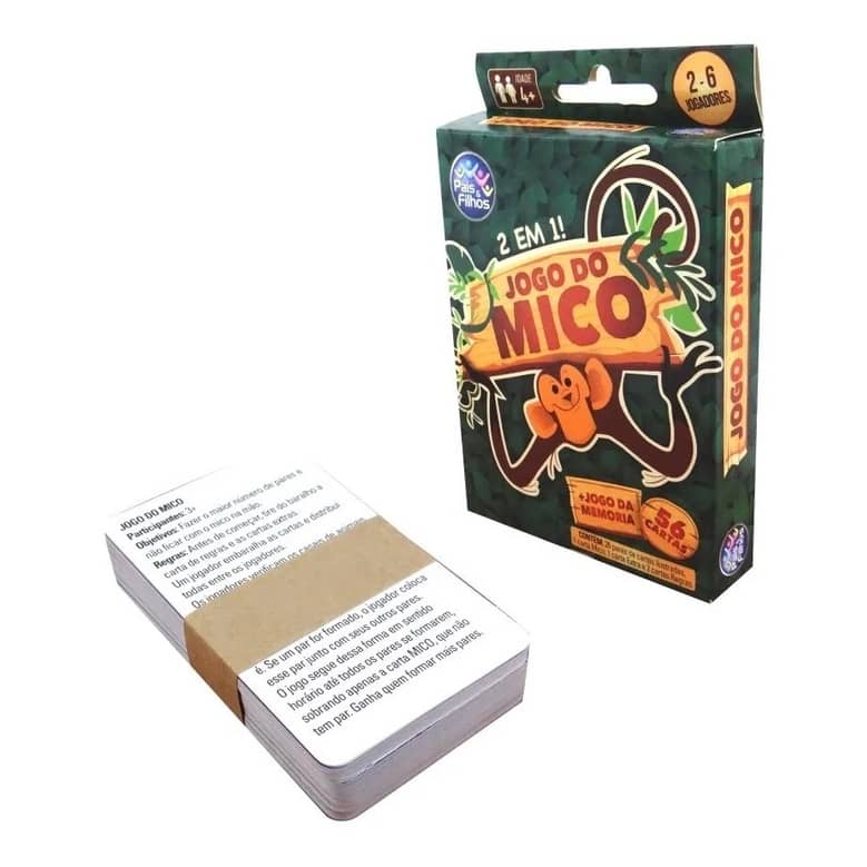 Jogo do Mico + Memoria 2 em 1 Pais & Filhos – Quinzinho Brinquedos