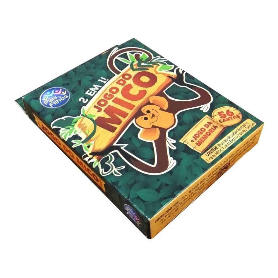 Jogo Do Mico + Jogo Da Memória 56 Cartas 2 Em 1 Pais Filhos - Babu